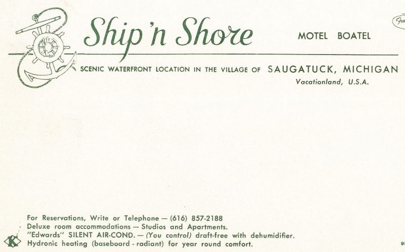 Ship & Shore Motel Boatel - Vintage Postcard (newer photo)